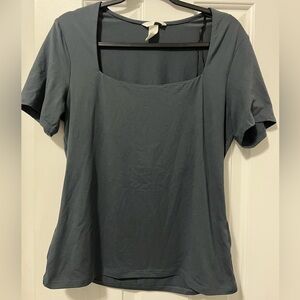 H&M Women's Charcoal Short Sleeve Top